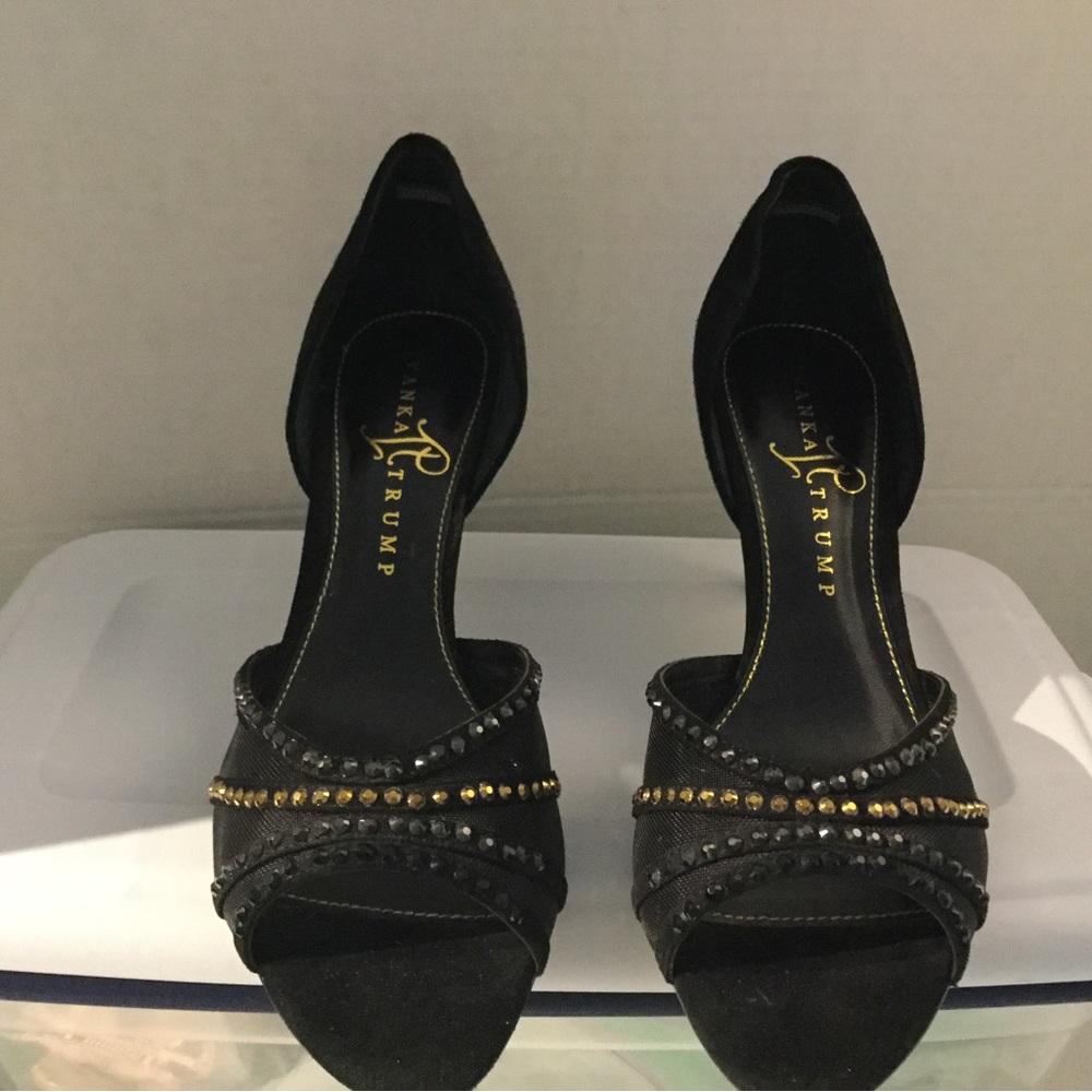 Ivanka Trump suede and mesh heels size 7.5